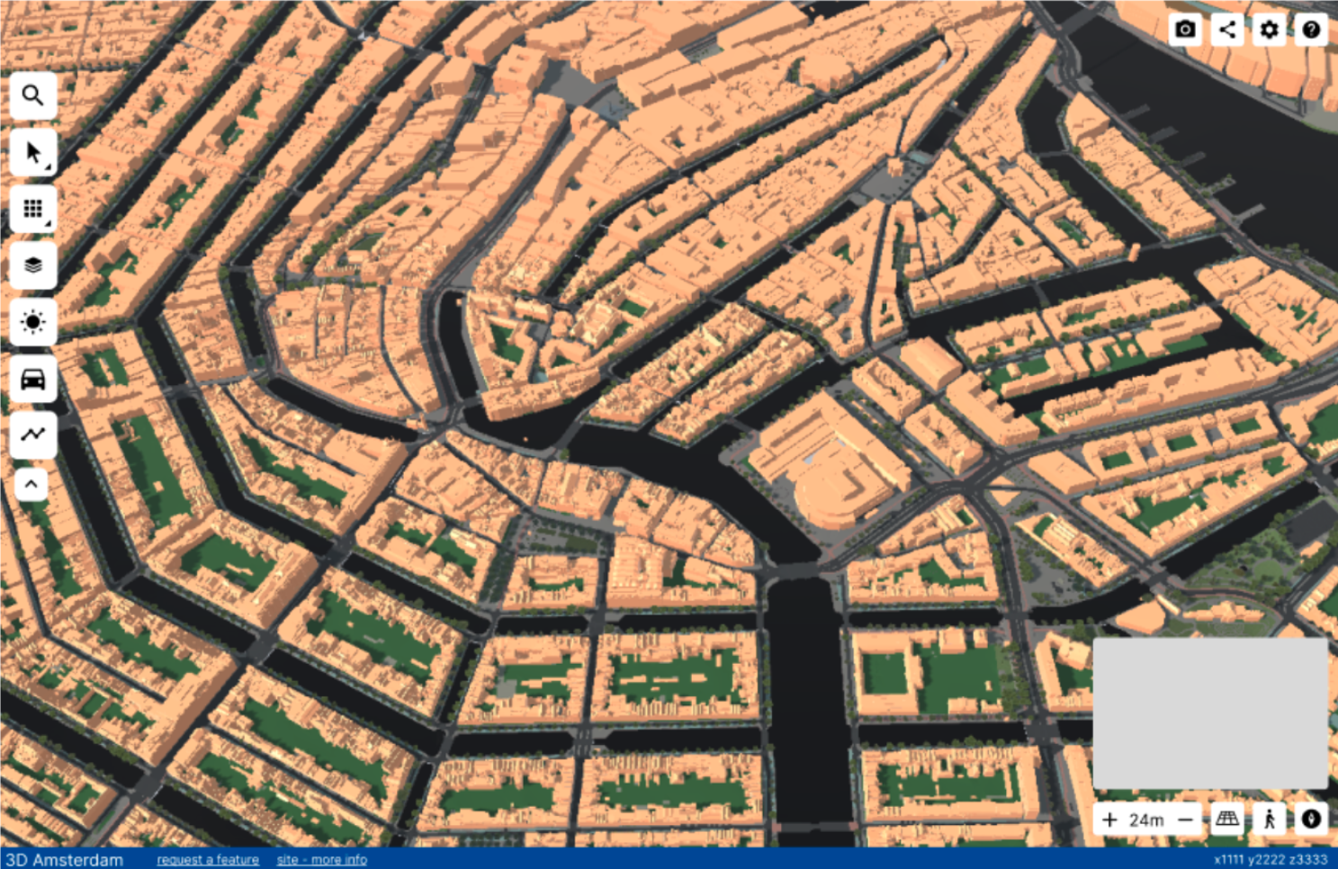 GUI of 3D Amsterdam